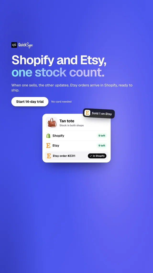 Shopify and Etsy